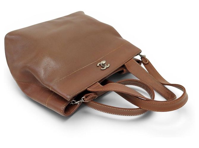 BORSA A MANO CHANEL EXECUTIVE IN PELLE CAVIAR MARRONE A15201 LEATHER BAG - vista 4