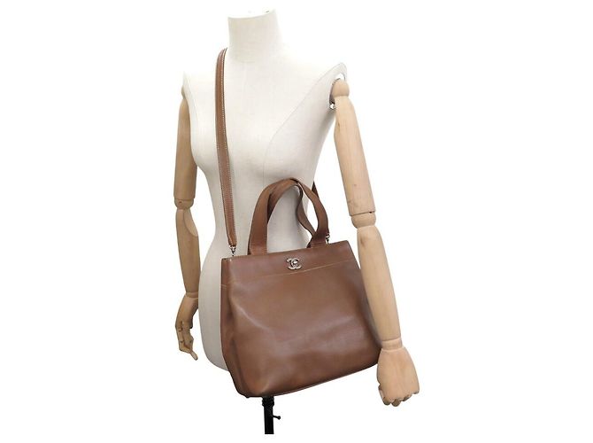 BORSA A MANO CHANEL EXECUTIVE IN PELLE CAVIAR MARRONE A15201 LEATHER BAG - vista 5