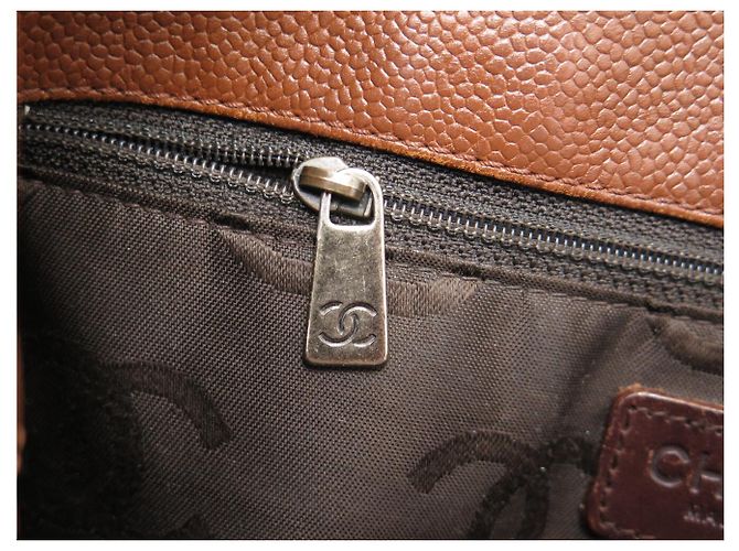 BORSA A MANO CHANEL EXECUTIVE IN PELLE CAVIAR MARRONE A15201 LEATHER BAG - vista 7