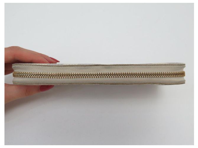 CARTERA LOUIS VUITTON ZIPPY N41660 EN LIENZO DAMIER AZUR Blanco - vista 14