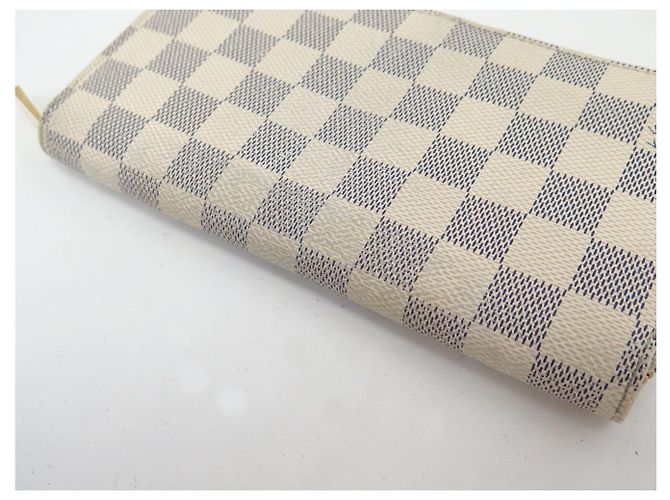 CARTERA LOUIS VUITTON ZIPPY N41660 EN LIENZO DAMIER AZUR Blanco - vista 16