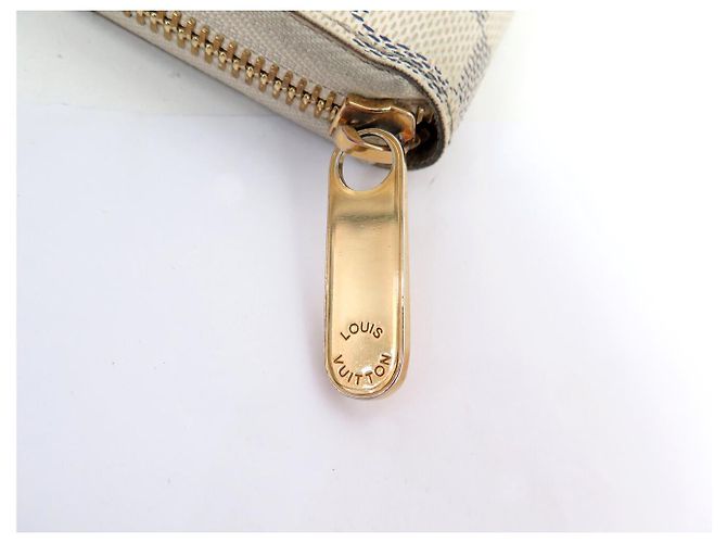 CARTERA LOUIS VUITTON ZIPPY N41660 EN LIENZO DAMIER AZUR Blanco - vista 17