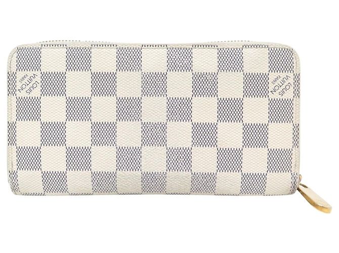 CARTERA LOUIS VUITTON ZIPPY N41660 EN LIENZO DAMIER AZUR Blanco - vista 2