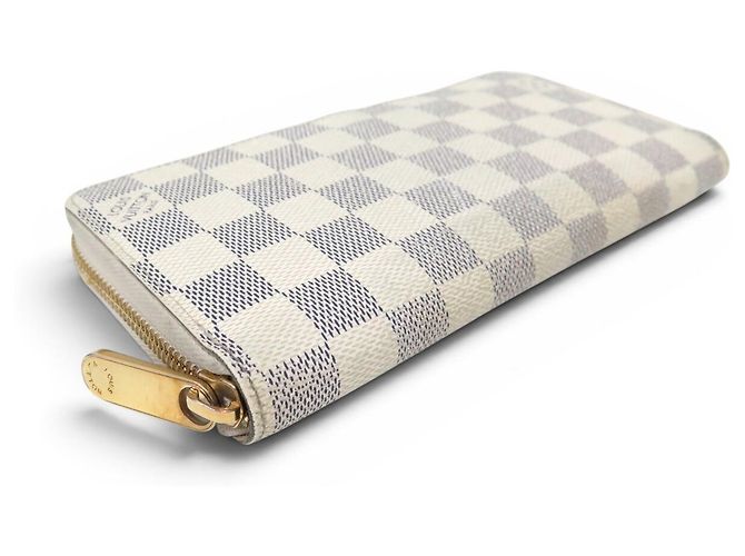 CARTERA LOUIS VUITTON ZIPPY N41660 EN LIENZO DAMIER AZUR Blanco - vista 4