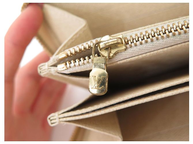 CARTERA LOUIS VUITTON ZIPPY N41660 EN LIENZO DAMIER AZUR Blanco - vista 8