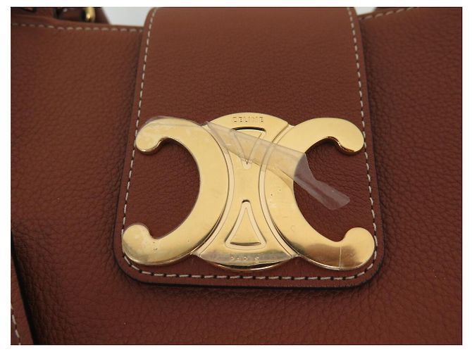 Céline NUOVA BORSA CELINE APPOLINE MEDIUM 114963FK6 IN PELLE CAMEL CON TRACCOLLA Cammello - vista 8