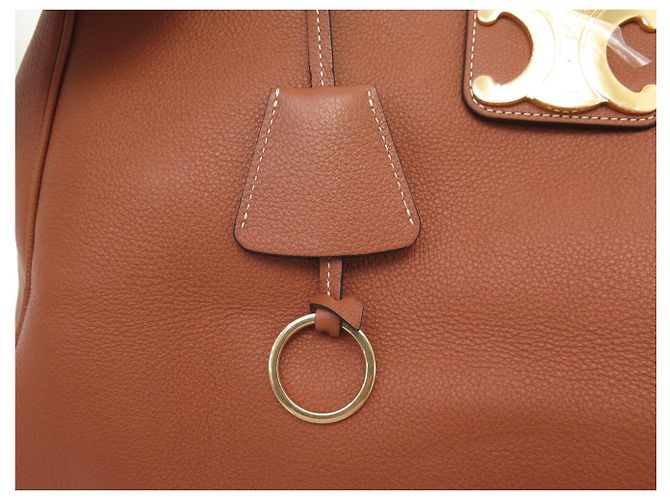 Céline NUOVA BORSA CELINE APPOLINE MEDIUM 114963FK6 IN PELLE CAMEL CON TRACCOLLA Cammello - vista 9
