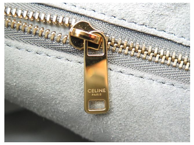 Céline NUOVA BORSA CELINE APPOLINE MEDIUM 114963FK6 PELLE GRIGIA A SPALLA Grigio - vista 11
