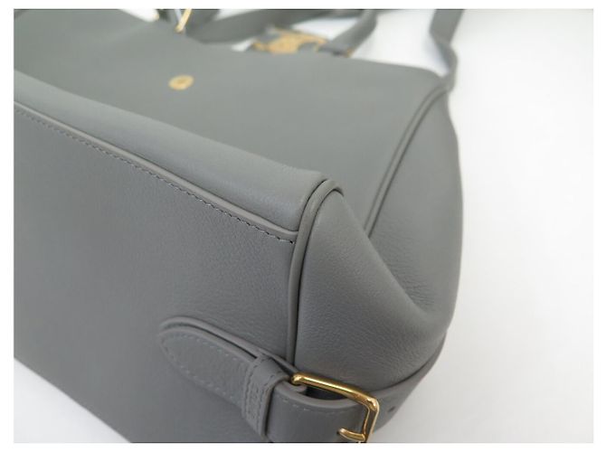Céline NUOVA BORSA CELINE APPOLINE MEDIUM 114963FK6 PELLE GRIGIA A SPALLA Grigio - vista 18