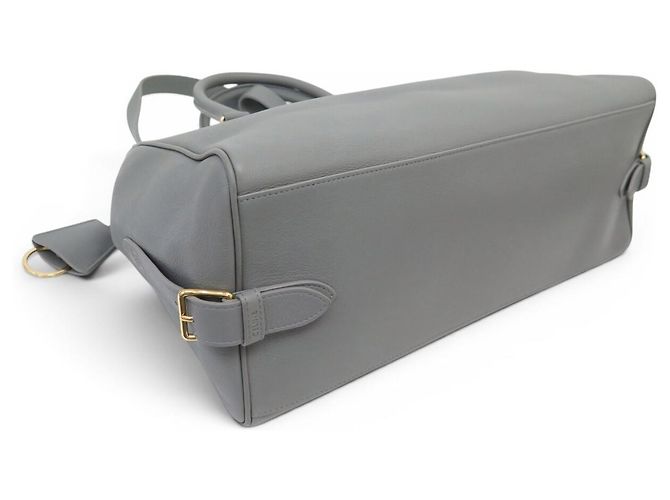 Céline NUOVA BORSA CELINE APPOLINE MEDIUM 114963FK6 PELLE GRIGIA A SPALLA Grigio - vista 3