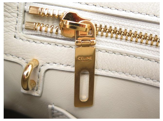 Céline NUOVA BORSA CELINE CONTI MEDIUM 199873EZJ IN PELLE GRIGIO LIGHT STONE - vista 13