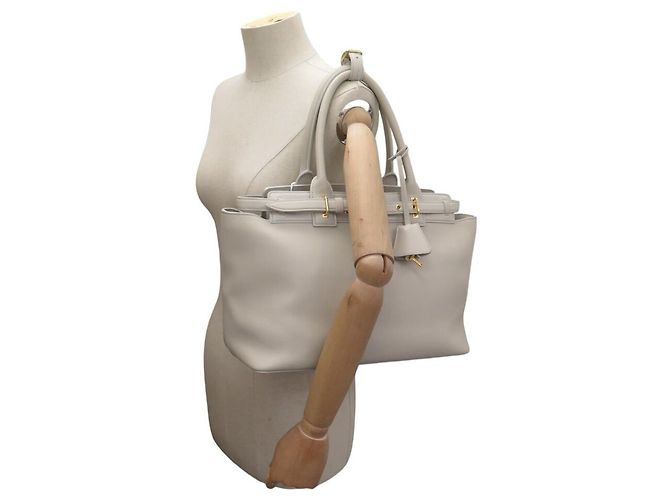 Céline NUOVA BORSA CELINE CONTI MEDIUM 199873EZJ IN PELLE GRIGIO LIGHT STONE - vista 7