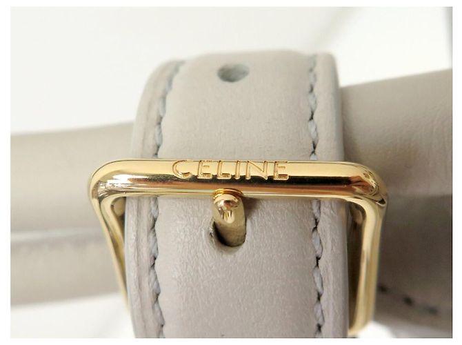 Céline NUOVA BORSA CELINE CONTI MEDIUM 199873EZJ IN PELLE GRIGIO LIGHT STONE - vista 8