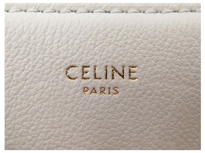 Céline NUOVA BORSA CELINE CONTI MEDIUM 199873EZJ IN PELLE GRIGIO LIGHT STONE - vista 9