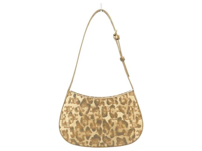 Céline NUOVA BORSA CELINE TILLY MEDIUM IN TELA TRIOMPHE LEOPARD 115702FP3 Cammello - vista 2