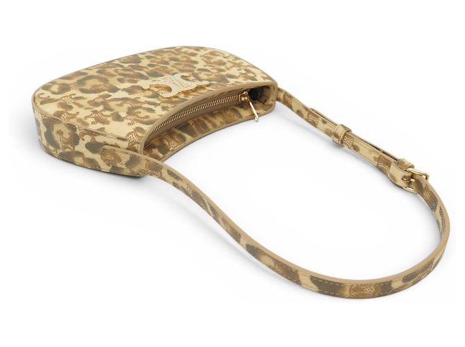 Céline NUOVA BORSA CELINE TILLY MEDIUM IN TELA TRIOMPHE LEOPARD 115702FP3 Cammello - vista 4