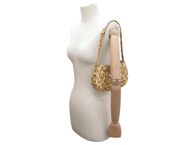 Céline NUOVA BORSA CELINE TILLY MEDIUM IN TELA TRIOMPHE LEOPARD 115702FP3 Cammello - vista 5