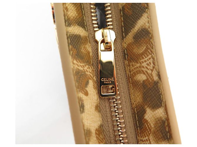 Céline NUOVA BORSA CELINE TILLY MEDIUM IN TELA TRIOMPHE LEOPARD 115702FP3 Cammello - vista 7