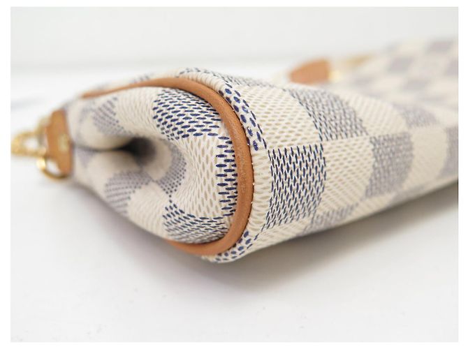 BORSA A MANO LOUIS VUITTON EVA IN CANVAS DAMIER AZUR N55214 Crudo - vista 14