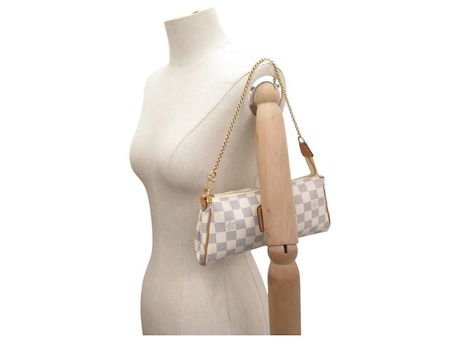 BORSA A MANO LOUIS VUITTON EVA IN CANVAS DAMIER AZUR N55214 Crudo - vista 6