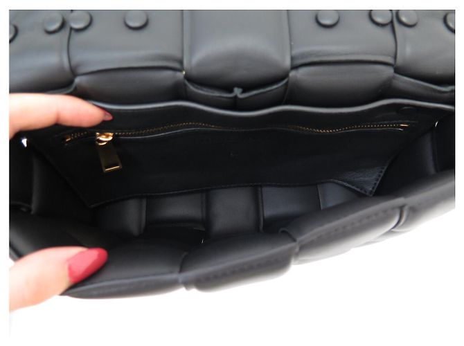 NEUF SAC A MAIN BOTTEGA VENETA CHAIN CASSETTE MATELASSE INTRECCIO NOIR - vue 10