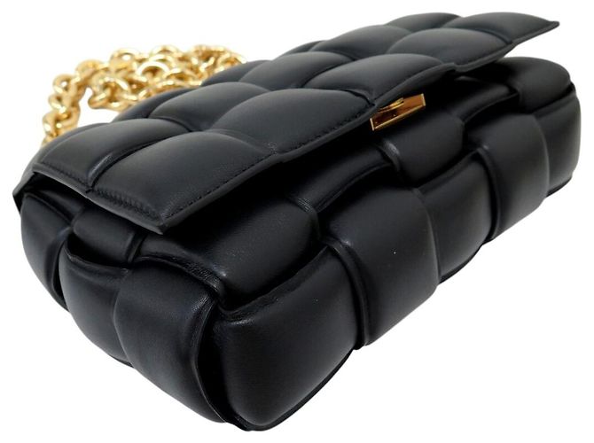 NEUF SAC A MAIN BOTTEGA VENETA CHAIN CASSETTE MATELASSE INTRECCIO NOIR - vue 4