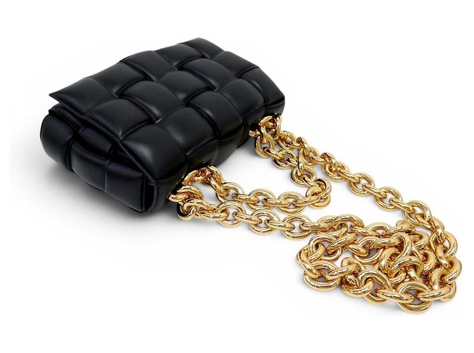 NEUF SAC A MAIN BOTTEGA VENETA CHAIN CASSETTE MATELASSE INTRECCIO NOIR - vue 5