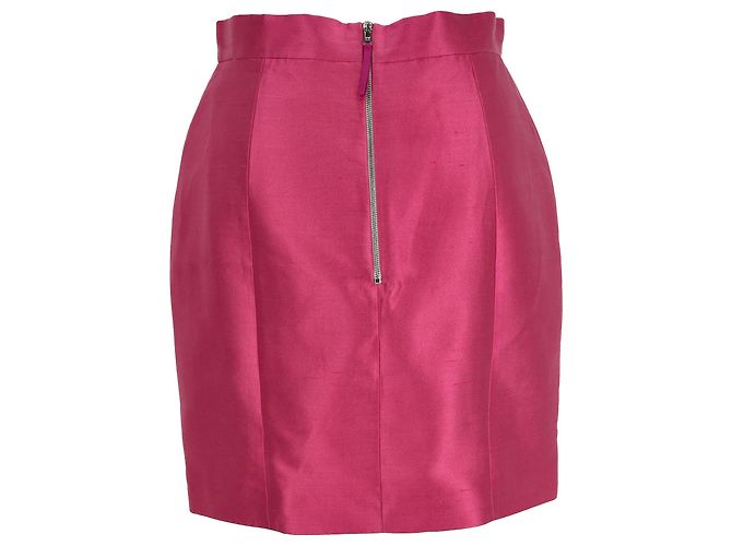 Dolce & Gabbana Bleistift-Minirock aus rosa Seide Pink - Ansicht 3