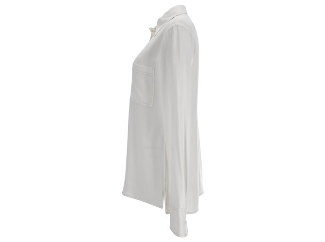 Stella Mc Cartney Stella McCartney Button-Down-Hemd aus weißer Viskose - Ansicht 2