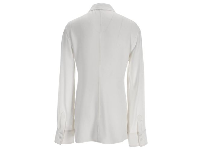 Stella Mc Cartney Stella McCartney Button-Down-Hemd aus weißer Viskose - Ansicht 3