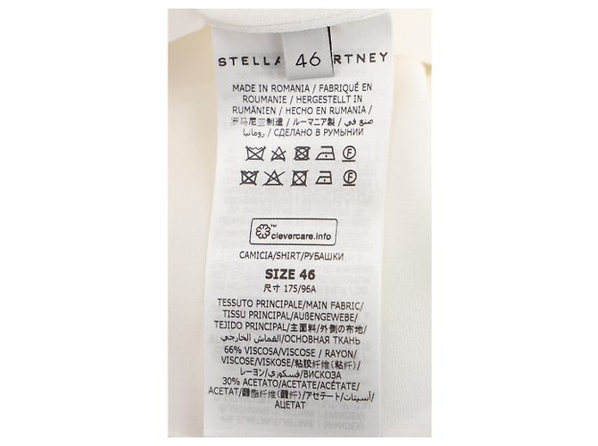 Stella Mc Cartney Stella McCartney Button-Down-Hemd aus weißer Viskose - Ansicht 5