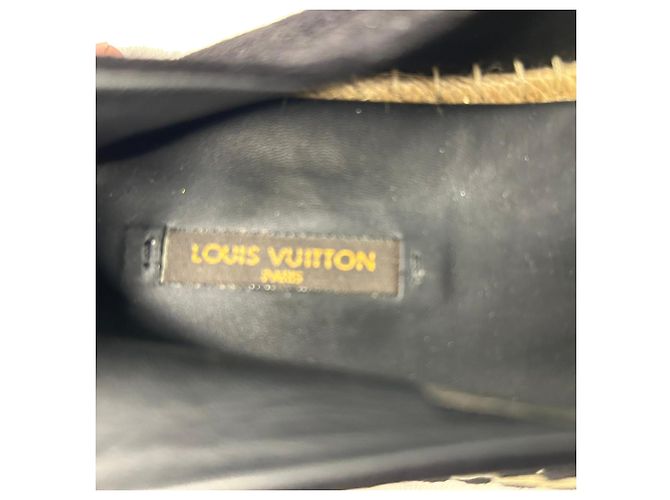 Espadrilles Louis Vuitton Front Pier con decorazioni in cristallo in scamosciato nero - vista 7