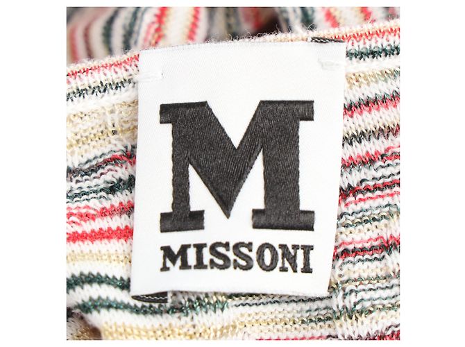 Abito midi M Missoni con scollo a V profondo in viscosa multicolore - vista 4