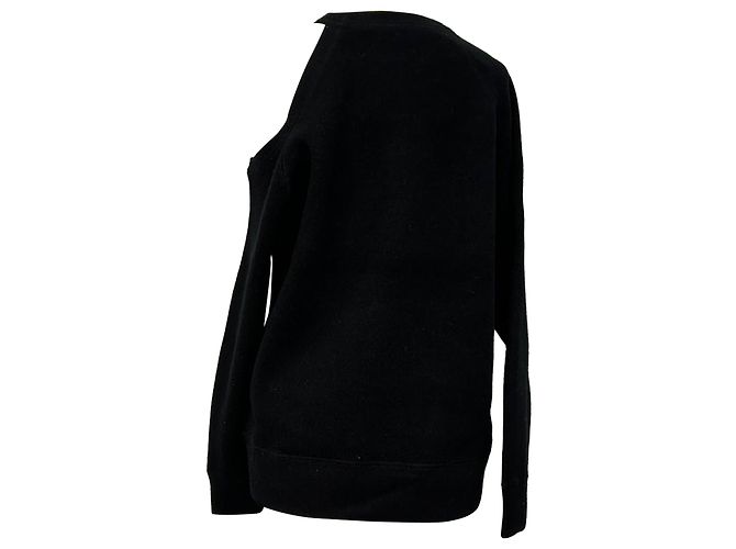 Michael Kors Collection Sweatshirt mit asymmetrischem Cutout aus schwarzer Baumwolle - Ansicht 3