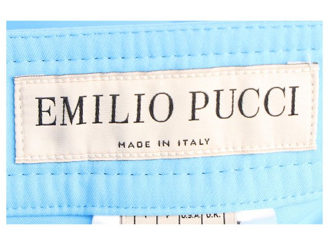 Pantalones Emilio Pucci en algodón azul claro - vista 4