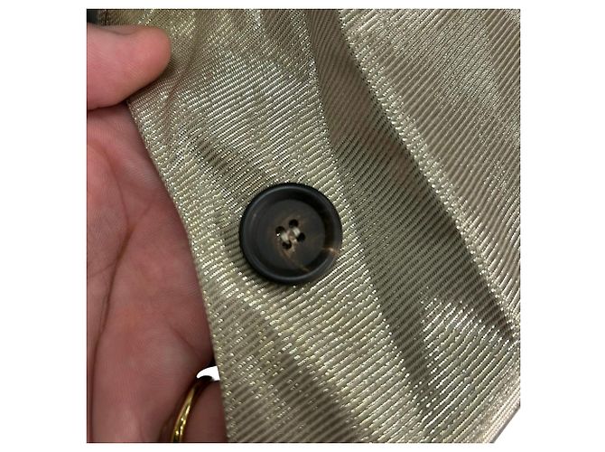 Blazer monopetto Brunello Cucinelli in viscosa oro metallizzato D'oro Metallico - vista 5