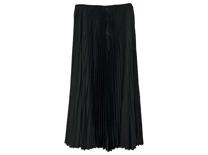 Falda midi plisada Joseph en poliéster negro - vista 2