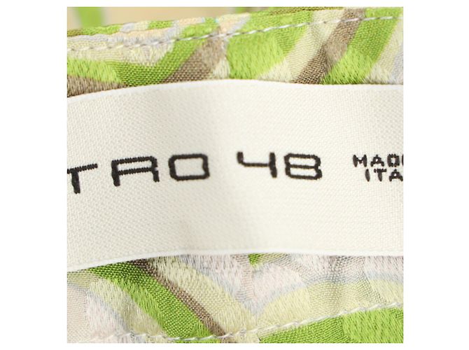Pantalones Etro con estampado paisley en seda verde - vista 4