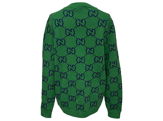 Gucci GG Strickjacke aus grüner Wolle - Ansicht 3