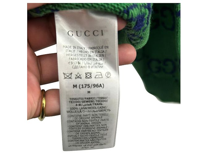 Gucci GG Strickjacke aus grüner Wolle - Ansicht 6