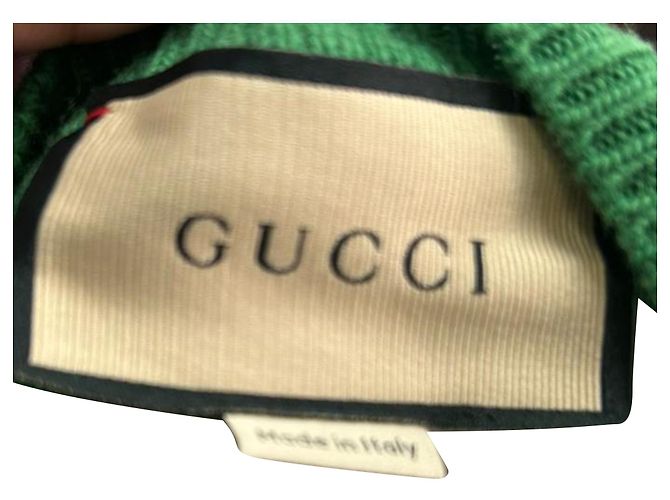 Gucci GG Strickjacke aus grüner Wolle - Ansicht 7