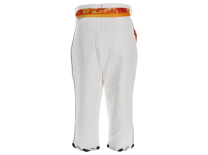 Zimmermann Gürtel-Straight-Leg Cropped Hose aus weißer Baumwolle - Ansicht 3