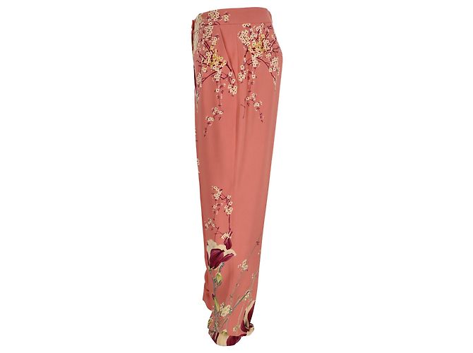 Pantalones Etro con estampado floral en viscosa rosa - vista 2
