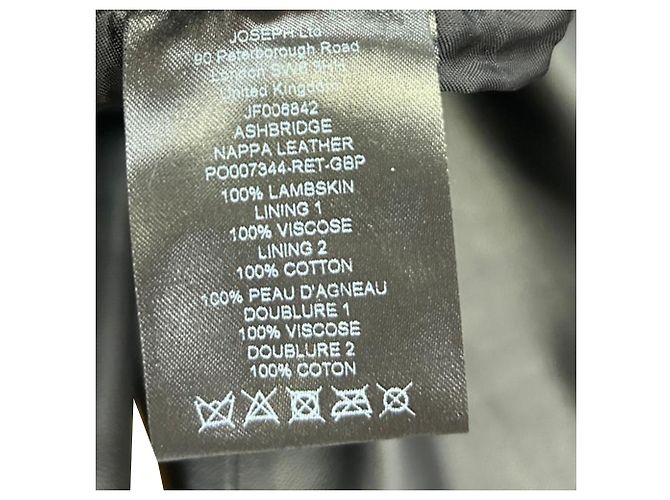 Joseph weite Hose mit Hosenträgern aus schwarzem Lammleder - Ansicht 5