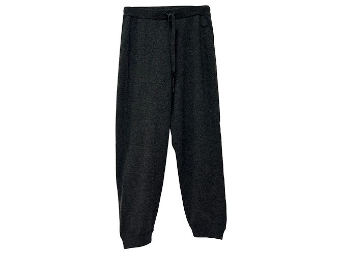 Moncler Drawstring Joggers Pants in Grey Wool - view 2