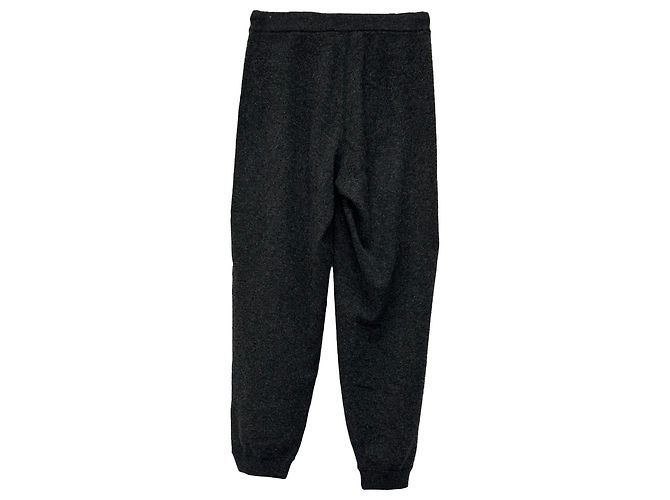 Moncler Drawstring Joggers Pants in Grey Wool - view 3