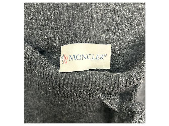 Moncler Drawstring Joggers Pants in Grey Wool - view 9