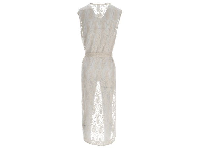 Vestido midi de encaje Zimmermann en nailon blanco - vista 3