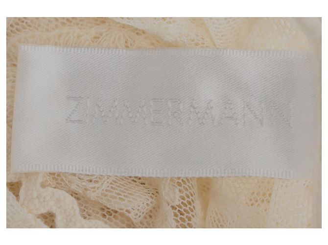 Vestido midi de encaje Zimmermann en nailon blanco - vista 5