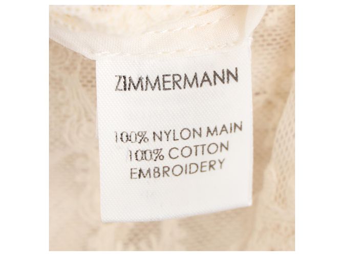 Vestido midi de encaje Zimmermann en nailon blanco - vista 7